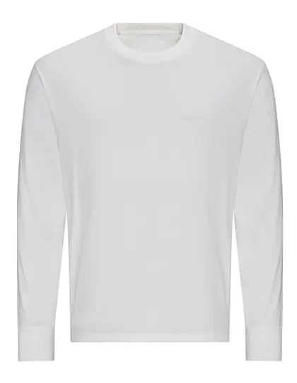 AWDIS Just Ts JT019 Oversize 100 Long Sleeve T (S, Blanc)