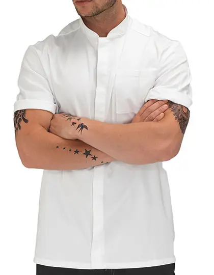 LE CHEF PREP DF118 Jacket Short Sleeve (XS, Blanc)