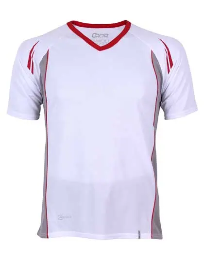CONA SPORTS CS06 Club Tech Tee (XS, Blanc/Rouge)