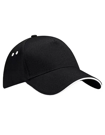 BEECHFIELD B15C Ultimate 5 Panel Cap - Sandwich Peak (Noir/Blanc)