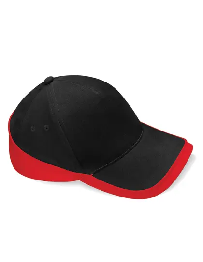 BEECHFIELD B171 Teamwear Competition Cap (Noir/Classic Rouge)