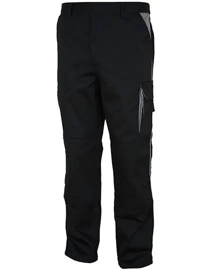 CARSON CONTRAST CC709H Contrast Work Pants (25, Noir/Grey)